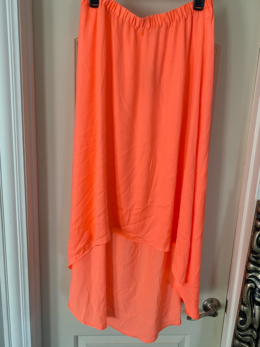American Eagle Outfitters Coral High-Low Skirt